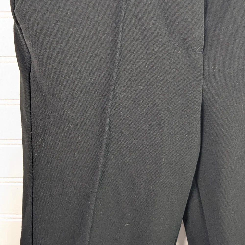 Calvin Klein Black Straight Leg Pant, Trouser, Slack leather band @ Waist 2 - Picture 8 of 9